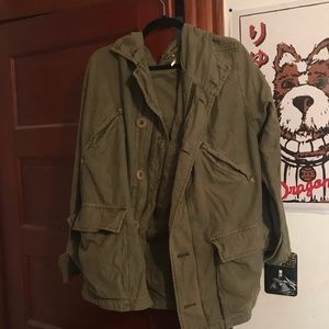 Freepeople utility army green jacket